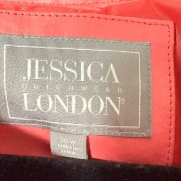 NWOT‎ Jessica London Women’s Plus Size Pink Leather Jacket Size 24W - Picture 2 of 9